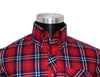 Button Down Red Check Men's Mod Shirt