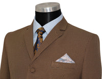 Zak Starkey Brown Hounds-tooth Men's Mod Suit