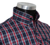 Button Down Red & Navy Check Mod Shirt