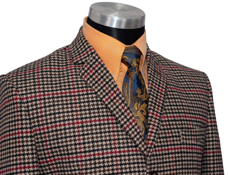 Dave Wright Tweed Tailored Brown Dogtooth Suit