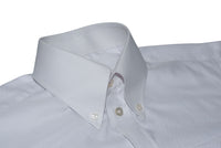 Oxford Cotton White Button Down High Collar Mod Shirt