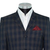 Roger Daltrey Cashmere Wool Navy Grey Check Mod Blazer