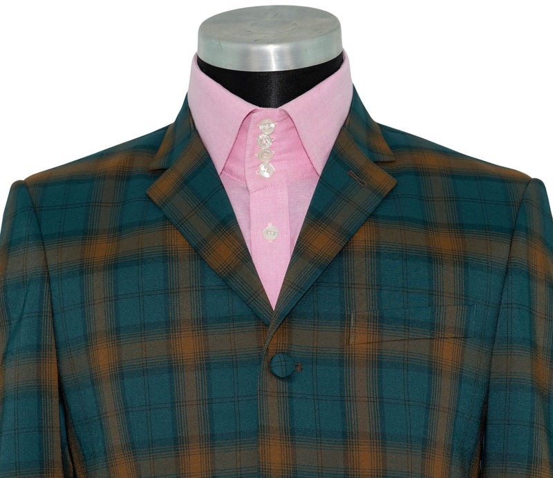 Jeff Beck Green Check Tailored Mod Blazer