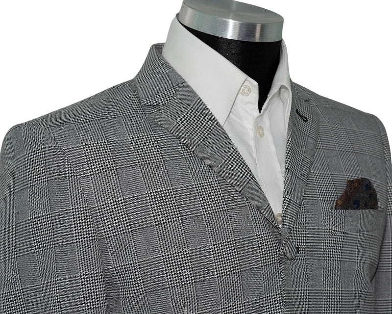 Vintage Grey POW Check Mod Blazer