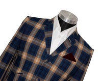 Vintage Brown & Navy Check Mod Blazer