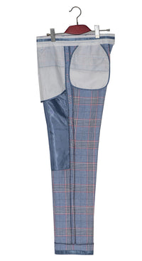 Prince of Wales Linen Sky Mod Trouser