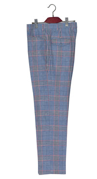 Prince of Wales Linen Sky Mod Trouser