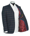 Roger Daltrey Cashmere Wool Navy Grey Check Mod Blazer