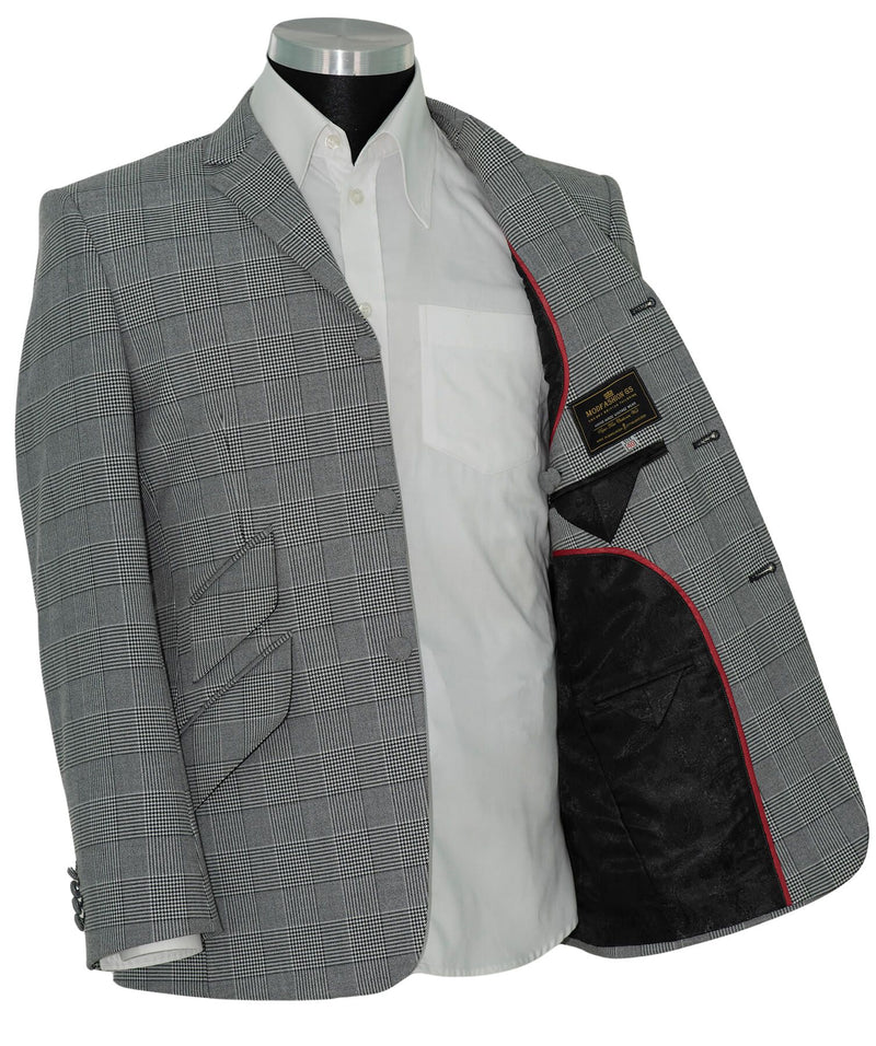 Vintage Grey POW Check Mod Blazer