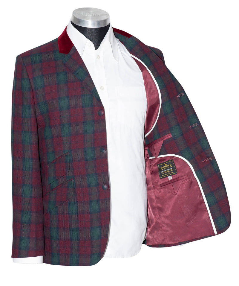 Lindsy Tartan Wool Men's Jacket Mod Blazer