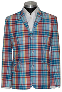 Weller Madras Check Jacket Mod Blazer