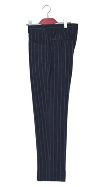 Richard Harris Slim Fit Navy-Blue Pinstriped Mod Trouser