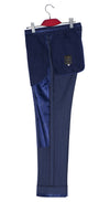 Wool Herringbone Navy Mod Trouser