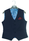 Classic Navy Blue V Cut Waistcoat