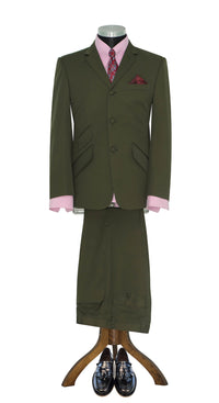 Rick Buckler Olive Mod Suit 60's Fashion