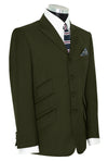 Paul Weller Peak Lapel 4 Button Olive Mod Suit