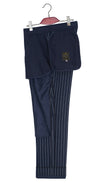 Pinstriped Navy Blue Mod Trouser