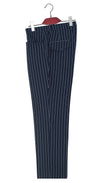 Pinstriped Navy Blue Mod Trouser