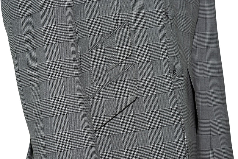 Vintage Grey POW Check Mod Blazer