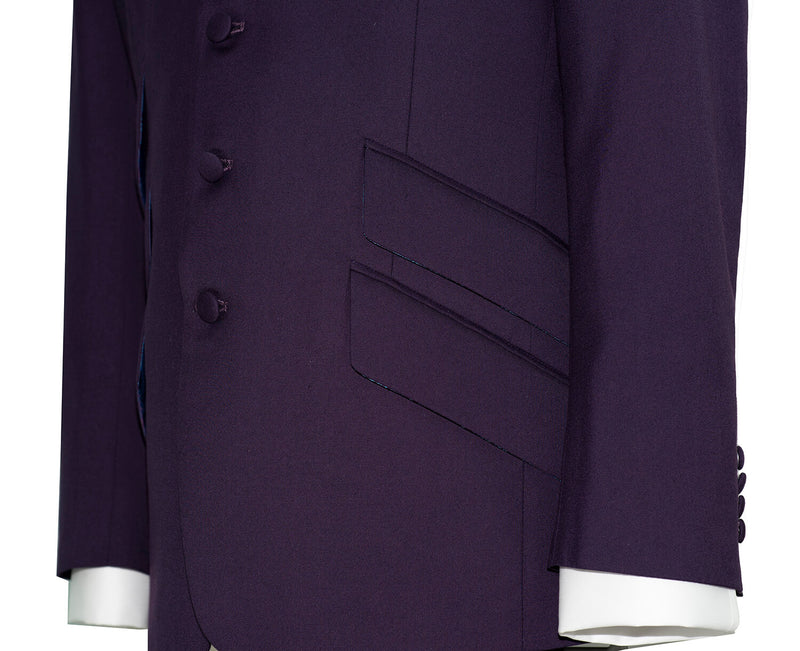 Paul Weller Peak Lapel 4 Button Purple Mod Suit