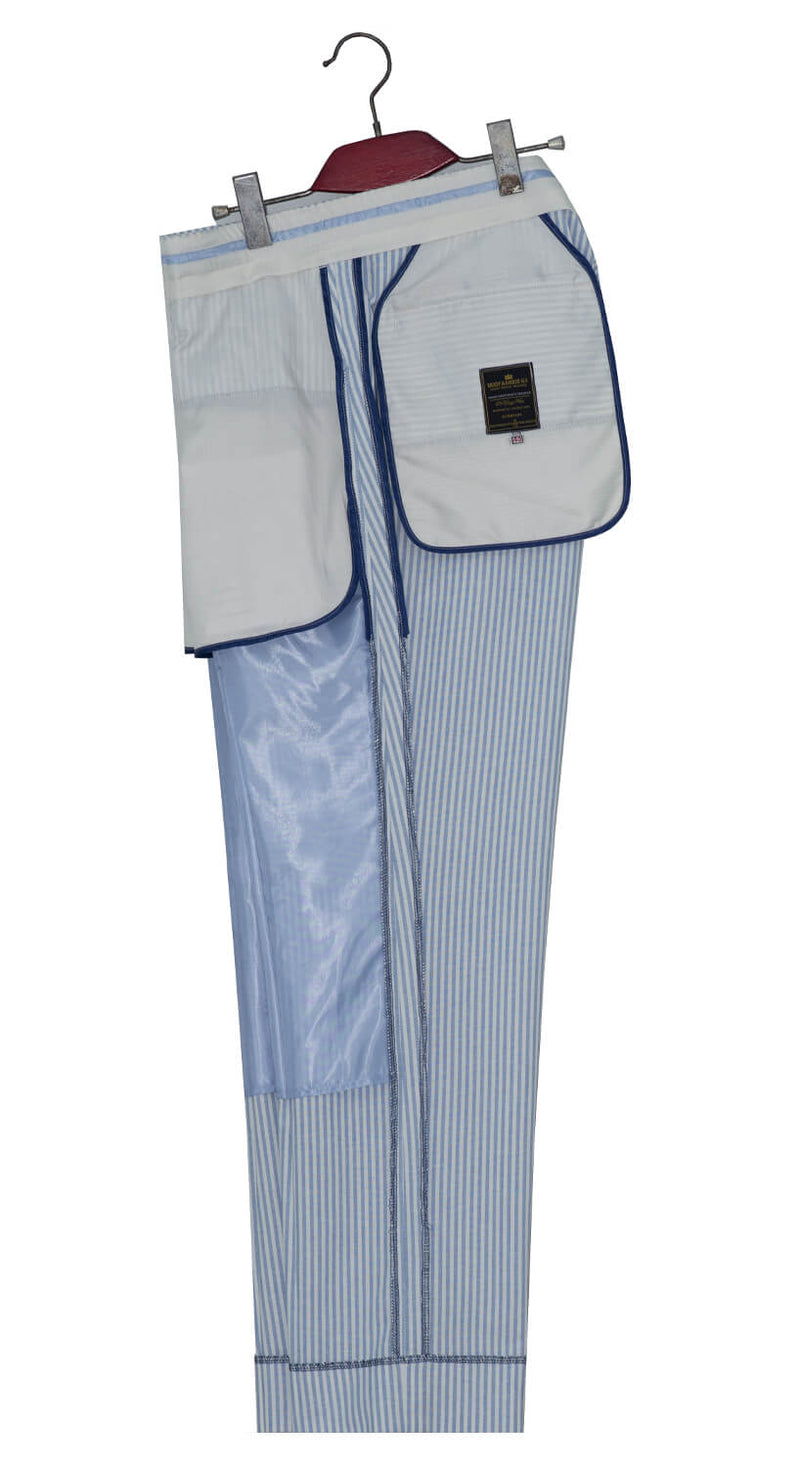 SALE Weller Sky Stripe Double Breasted 3/6 Button Mod Suit (40 Regular, Trouser 34, I.L.30)