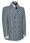 The Kinks Sky & White Stripe Double Breasted Mod Blazer