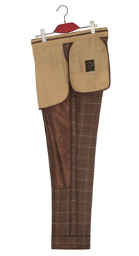 Tweed Brown Check 60's Mod Trouser